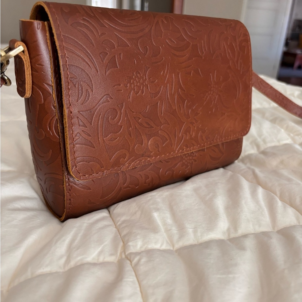 Portland Leather Goods Mini Metro Crossbody/shoulder - Meadow NWOT